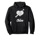 Chloe Cupid Heart With Arrow Cute Love Name Chloe Pullover Hoodie