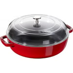 Staub Valurauta Chistera Pata Pyöreä 26 cm, Kirsikka 40501-063-0