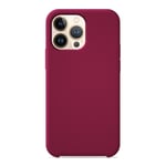 Coque silicone unie Soft Touch Rouge compatible Apple iPhone 13 Pro Max - Neuf