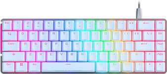 Rog Falchion Ace White-Clavier Gaming Mécanique Azerty Filaire 65%, Surface Latérale Tactile, Dual Usb-C, Protection En Polycarbonate, Switches Cherry Mx Et 400 Heures D¿Autonomie, Aura Sync