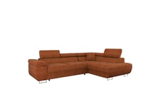 Gabina Sofa med Sjeselong 3-seter - Oransje 3 seters sofa divan