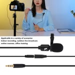 Lavalier Lapel Mic Cardioid Clip On Lapel Mic For Camera Phone Live Broadc Set