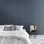 2 x Muriva Blue Texture Metallic effect Embossed Wallpaper