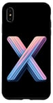 Coque pour iPhone XS Max Lettre initiale du nom de l'alphabet X dans un style artistique pastel