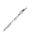 Rotring Rapid Pro Retractable Ballpoint Technical Drawing Pen | Medium Point | Blue Ink | Silver Full-Metal Body