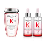 Kérastase, Génesis, Double Cure Anti-Chute Intensive, 84% de Chute de Cheveux en Moins, Aminexil, Stimule la Pousse, Réduit la Chute, Cheveux Fragiles & Cassants, 2x 90ml + 250ml