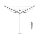 40m Rotary Airer Brabantia Lift-O-Matic - 4 Arms, Ground Spike Included