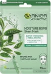 Garnier Moisture Bomb Tissue Mask, Green Tea Hydrating Tissue Face Sheet Mask C