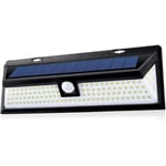 Lampe solaire extérieure, 118 Led avec 2 têtes, lampe de sécurité solaire pour l'extérieur avec détecteur de mouvement, lampe de sécurité solaire