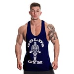 Gold's Gym GGVST003 Men's Muscle Joe Premium Stringer Vest, Navy, L