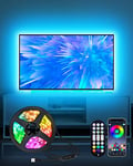 Daymeet Led Lights for TV, Led TV Backlight 3M USB TV Led Light Strip for 32-60 inch TV Monitor Behind Lighting, RGB Color Changing Led TV Lights with Remote Music Sync Bluetooth APP Control