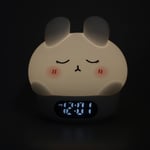 Alarm Clock Tapping Night Light Soft Light Rechargeable Silicone Lamp For