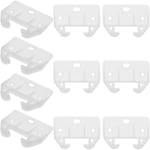 Sollbry - 12Pcs Guide de Rail de Tiroir en Plastique Blanc Guide de Tiroir de Commode Pièces de Glissières de Remplacement de Meubles pour Commodes