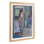 Big Box Art Framed Print of Frederick Carl Frieseke The Robe Design | Wall Art Picture | Home Decor for Kitchen, Living Room, Bedroom, Hallway, Oak, A2 / 24.5x18 Inch / 62x45cm