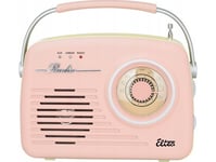 Radio Eltra Radio Luiza Retro Sp-11 Mp3 Usb Sd Różowe