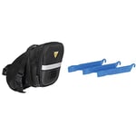 Topeak Aero Wedge Pack Saddle Bag, Strap Fit, Medium, Black & Park Tool TL-1.2 - Tyre Lever Set of 3 Carded Tool