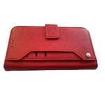 ETUI FOLIO HOUSSE AVEC POCHES EXTRA CB POUR APPLE IPHONE 12 MINI ROUGE