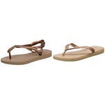 Havaianas Top Tiras, Tongs Femme, Or/Rose, 41/42 Luna Femme, Rose Gold/Rose Gold, 41/42