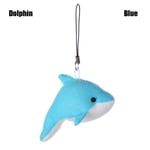 Ocean Animals Dolphin/whale Plush Toy Stuffed Doll Keychain Blue Dolphin