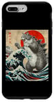 Coque pour iPhone 7 Plus/8 Plus Catzilla Cat Art japonais Cadeau amusant pour homme, femme, enfant