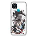 Cokitec Coque pour Oppo A15 Manga Demon Slayer Blanc Multicolore