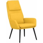 Vidaxl - Chaise de relaxation Jaune moutarde Tissu