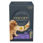 Encore Natural Wet Dog Food Pouches Finest Chicken Selection in Jelly, 5x100g Pouches