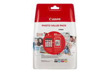 Canon CLI-581 C/M/Y/BK Photo Value Pack - 4 pakker - sort, gul, cyan, magenta - original - blækbeholder / papirsæt