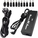 90W Universal Ac Adapter Universel Portable Chargeur Adaptateur Secteur Alimentation Ordinateur Laptop Charger 15V/16V/18,5V/19V(19,5V)/20V/22V/24V Pour Hp Dell Toshiba Asus Sony Acer Samsung