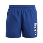 adidas Garçon Sportswear Essentials Logo CLX Swim Shorts Kids, Dark Blue/White, 7-8 Years