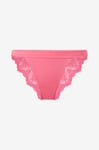 Understatement - Trosor Satin Lace Bikini Tanga - Rosa