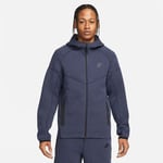 Nike Luvtröja NSW Tech Fleece 24 FZ - Navy/Svart, storlek Large