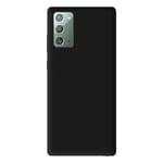 Coque silicone unie Mat Noir compatible Samsung Galaxy Note 20 - Neuf