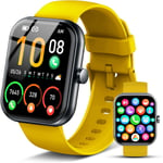 Smart Watch Montre Connectée Homme Femme Avec Appels Bluetooth, Montre Intelligente Pour Android Iphone, Yellow 2024