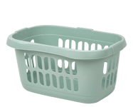 2 x Plastic Hipster 60L Laundry Basket Washing Clothes Storage Linen Bin UK SAGE