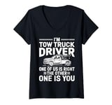 Womens Tow truck driver Towing Wrecker V-Neck T-Shirt