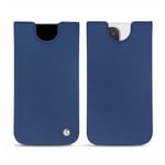 Pochette cuir Apple iPhone 13 Pro Max - Pochette - Bleu - Cuir saffiano - Neuf