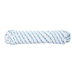 Corde tressée en polypropylène blanche et bleue DIALL ø8 mm, 15 m