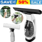 Cordless Window Cleaning Brush Glass Wiper Vacuum Cleaner Squeegee Scraper Tool