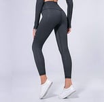 KANJJ-YU outdoor Back Waist Sports Tight Leggings Yoga Gym Tummy Control Legggings Non See Through Quality Pants Indoor (Color : Gray, Size : L)