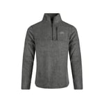 Weird Fish Mens Longmont Grid Eco Friendly Quarter Zip Fleece Top (Fir Green) - Size 4XL