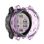YOUZHIXUAN Smart watch series For Garmin Fenix 6s TPU Half Coverage Smart Watch Protevtice Case(Black) (Color : Purple)