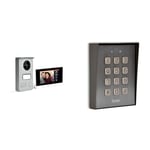 SCS Sentinel - PVF0040 - Interphone Vidéo Filaire - Portier Vidéo 2 Fils avec Écran Tactile 4,3" & Extel - Digicode - Filaire Klavy 3 Gris - Clavier à Code Codage fixé en saillie