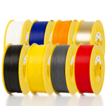 $ 123-3D PLA Filament starterpack | svart, vit, mörkblå, neutral, röd, gul, grå, orange | 1,75mm | 1,1kg/st