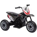 Homcom - Moto Cross électrique enfant 3 roues licence officielle Honda crf 450 r v. max. 3 Km/h fonctions sonores gris