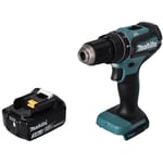 Dhp 485 F1 Perceuse-visseuse à percussion sans fil 18 v 50 Nm Brushless + 1x Batterie 3,0 Ah - sans chargeur - Makita