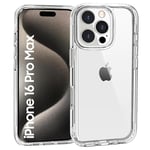 Maxter Coque iPhone 16 Pro Max Transparent - Coque de Téléphone en Silicone - Coque de Protection Antichoc - Phone Case