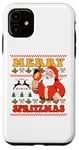 Coque pour iPhone 11 Merry Spitz MAS X HO HO HOLY APEROLY XMAS SANTA Noël