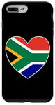 Coque pour iPhone 7 Plus/8 Plus I Heart Afrique du Sud – Drapeau amusant en forme de cœur