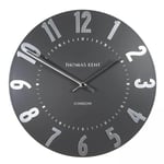 JOHN LEWIS NEW Thomas Kent Mulberry Wall Clock Graphite silver - 12 inch (30cm)
